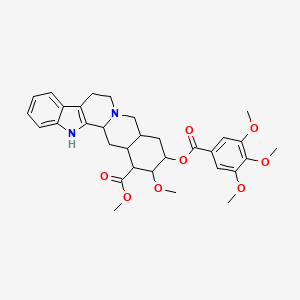 molecular formula C32H38N2O8 B15286077 Yohimban-16-carboxylic acid, 17-methoxy-18-[(3,4,5-trimethoxybenzoyl)oxy]-, methyl ester, (3beta,16beta,17alpha,18beta,20alpha)- CAS No. 873410-67-4
