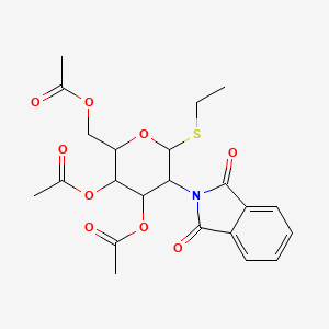molecular formula C22H25NO9S B15286113 Ethyl 3,4,6-tri-O-acetyl-2-deoxy-2-phthalimido-b-D-thioglucopyranoside 