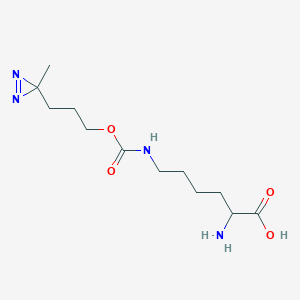 molecular formula C12H22N4O4 B15286133 2-Amino-6-[3-(3-methyldiazirin-3-yl)propoxycarbonylamino]hexanoic acid 