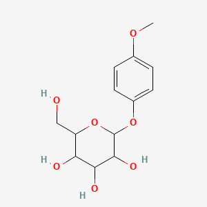 molecular formula C13H18O7 B15286134 2-(Hydroxymethyl)-6-(4-methoxyphenoxy)oxane-3,4,5-triol 