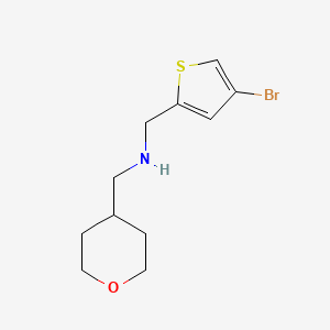 molecular formula C11H16BrNOS B1528614 1-(4-Bromothiophen-2-yl)-N-((tetrahydro-2H-pyran-4-yl)methyl)methanamine CAS No. 1340340-79-5