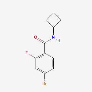 molecular formula C11H11BrFNO B1528617 4-bromo-N-cyclobutyl-2-fluorobenzamide CAS No. 1248415-37-3