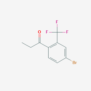 molecular formula C10H8BrF3O B1528624 1-(4-Bromo-2-(trifluoromethyl)phenyl)propan-1-one CAS No. 1251389-42-0