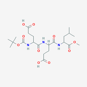 molecular formula C22H37N3O10 B15286299 Boc-Glu-Glu-Leu methyl ester 
