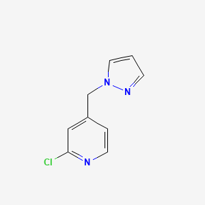 2-chloro-4-(1H-pyrazol-1-ylmethyl)pyridine