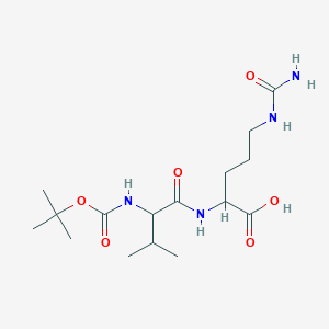 molecular formula C16H30N4O6 B15286330 Boc-L-valyl-L-citrulline 