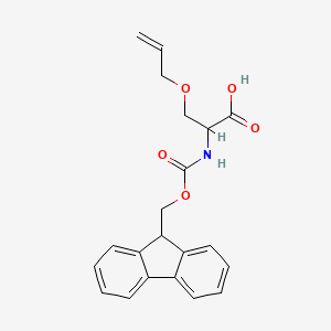 molecular formula C21H21NO5 B15286404 N-(((9H-Fluoren-9-yl)methoxy)carbonyl)-O-allylserine 