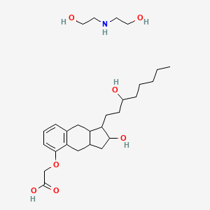 molecular formula C27H45NO7 B15286417 Treprostinil diethanolamine; UT-15C; treprostinil diethanolamine salt 