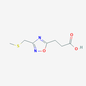 3-{3-[(Methylsulfanyl)methyl]-1,2,4-oxadiazol-5-yl}propanoic acid