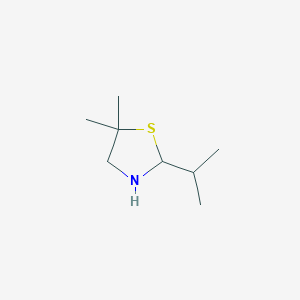 molecular formula C8H17NS B152865 5,5-二甲基-2-异丙基噻唑烷 CAS No. 134695-88-8