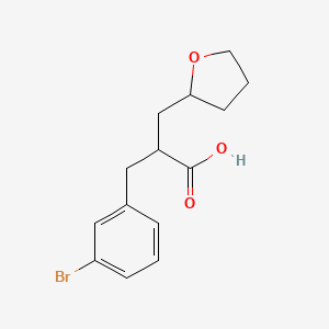 3-(3-Bromophenyl)-2-(oxolan-2-ylmethyl)propanoic acid