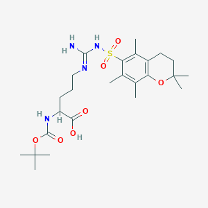 molecular formula C25H40N4O7S B15286543 Boc-DL-Arg(Pmc)(Pmc)-OH 