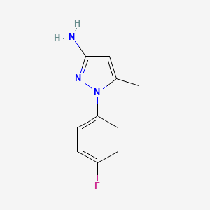 molecular formula C10H10FN3 B1528656 1-(4-fluorophenyl)-5-methyl-1H-pyrazol-3-amine CAS No. 1247053-40-2