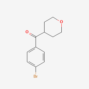 molecular formula C12H13BrO2 B1528664 4-(4-Bromobenzoyl)oxane CAS No. 1341292-56-5