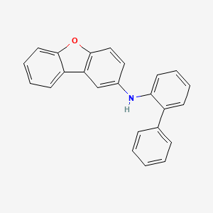 molecular formula C24H17NO B15286664 N-([1,1'-biphenyl]-2-yl)dibenzo[b,d]furan-2-amine 