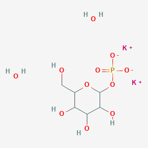 molecular formula C6H15K2O11P B15286691 Dipotassium;[3,4,5-trihydroxy-6-(hydroxymethyl)oxan-2-yl] phosphate;dihydrate 