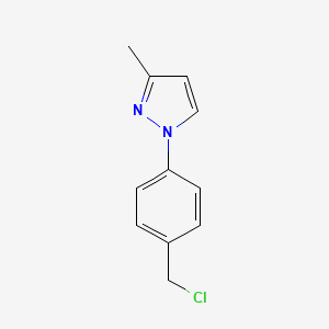 molecular formula C11H11ClN2 B1528670 1-[4-(chloromethyl)phenyl]-3-methyl-1H-pyrazole CAS No. 1248072-48-1