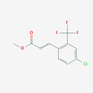 molecular formula C11H8ClF3O2 B15286722 Methyl 3-[4-chloro-2-(trifluoromethyl)phenyl]prop-2-enoate 