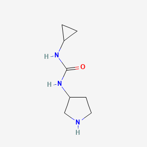 molecular formula C8H15N3O B1528674 3-Cyclopropyl-1-(pyrrolidin-3-yl)urea CAS No. 1250289-17-8
