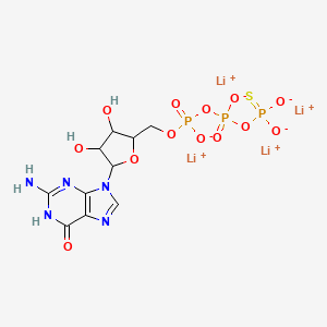 molecular formula C10H12Li4N5O13P3S B15286757 GTP-gamma-S 4Li 