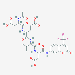 molecular formula C30H34F3N5O13 B15286772 N-Acetyl-Asp-Glu-Val-Asp-7-amino-4-Trifluoromethylcoumarin; Caspase-3 Substrate (Fluorogenic) 