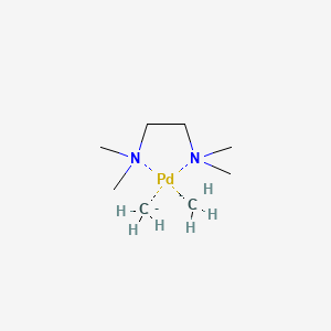 molecular formula C8H22N2Pd-2 B15286792 carbanide;palladium;N,N,N',N'-tetramethylethane-1,2-diamine 