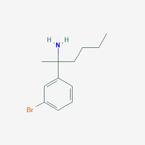 molecular formula C12H18BrN B1528683 2-(3-Bromophenyl)hexan-2-amine CAS No. 1249546-05-1