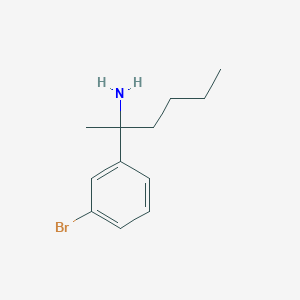 2-(3-Bromophenyl)hexan-2-amine