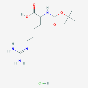 molecular formula C12H25ClN4O4 B15286840 Boc-homoarg-oh hcl 