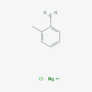 molecular formula C8H9ClMg B15286853 magnesium;1-methanidyl-2-methylbenzene;chloride 