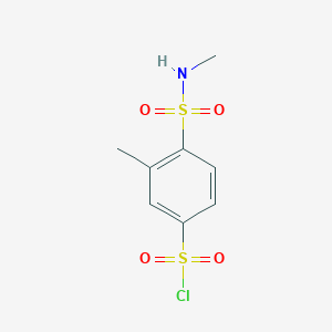 3-Methyl-4-(methylsulfamoyl)benzene-1-sulfonyl chloride