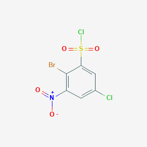 2-Bromo-5-chloro-3-nitrobenzene-1-sulfonyl chloride