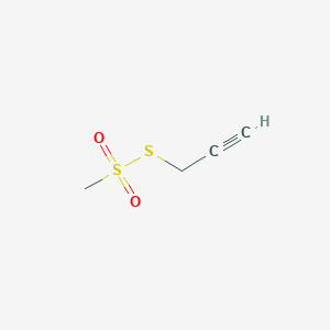molecular formula C4H6O2S2 B15286975 Thiomethanesulfonic Acid S-2-Propynyl Ester 