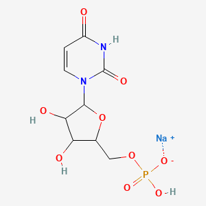 molecular formula C9H12N2NaO9P B15287017 Sodium;[5-(2,4-dioxopyrimidin-1-yl)-3,4-dihydroxyoxolan-2-yl]methyl hydrogen phosphate 