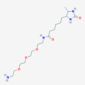 molecular formula C18H36N4O5 B15287037 N-(2-(2-(2-(2-aminoethoxy)ethoxy)ethoxy)ethyl)-6-(5-methyl-2-oxoimidazolidin-4-yl)hexanamide 