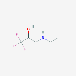 molecular formula C5H10F3NO B1528711 3-(Ethylamino)-1,1,1-trifluoropropan-2-ol CAS No. 1262146-25-7