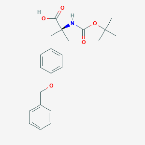 molecular formula C22H27NO5 B15287113 Boc-O-benzyl-alpha-methyl-L-Tyr CAS No. 77457-03-5