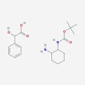 molecular formula C19H30N2O5 B15287119 tert-butyl N-(2-aminocyclohexyl)carbamate;2-hydroxy-2-phenylacetic acid 