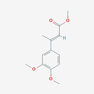 molecular formula C13H16O4 B15287140 methyl (2E)-3-(3,4-dimethoxyphenyl)but-2-enoate 