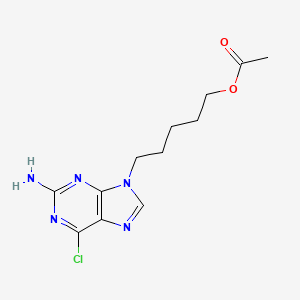 molecular formula C12H16ClN5O2 B15287167 9-(4-Acetoxymethylbut-1-YL)-2-amino-6-chloropurine 