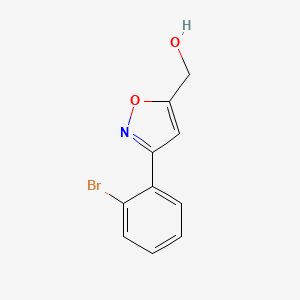 molecular formula C10H8BrNO2 B1528718 [3-(2-Bromo-phenyl)-isoxazol-5-YL]-methanol CAS No. 885273-13-2