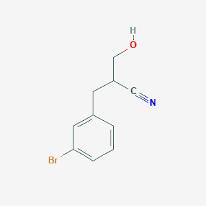 molecular formula C10H10BrNO B1528719 2-[(3-Bromophenyl)methyl]-3-hydroxypropanenitrile CAS No. 1274682-30-2
