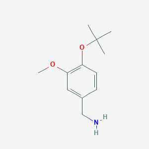 molecular formula C12H19NO2 B1528722 [4-(Tert-butoxy)-3-methoxyphenyl]methanamine CAS No. 1266149-50-1