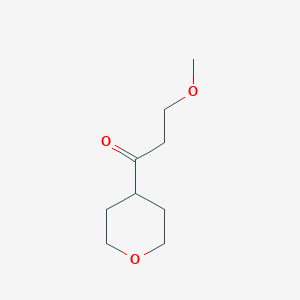 molecular formula C9H16O3 B1528724 3-Methoxy-1-(oxan-4-yl)propan-1-one CAS No. 1343289-50-8
