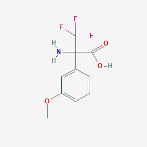 molecular formula C10H10F3NO3 B1528725 2-Amino-3,3,3-trifluoro-2-(3-methoxyphenyl)propanoic acid CAS No. 1393585-33-5