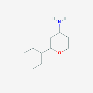 2-(Pentan-3-yl)oxan-4-amine