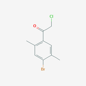 molecular formula C10H10BrClO B1528728 1-(4-Bromo-2,5-dimethylphenyl)-2-chloroethan-1-one CAS No. 1344243-82-8