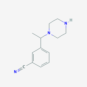 3-[1-(Piperazin-1-yl)ethyl]benzonitrile