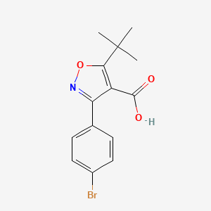 3-(4-Bromophenyl)-5-tert-butyl-1,2-oxazole-4-carboxylic acid