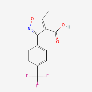 5-Methyl-3-[4-(trifluoromethyl)phenyl]-1,2-oxazole-4-carboxylic acid